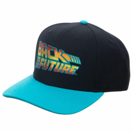 Back to the Future Embroidered Flat Bill Snapback Hat